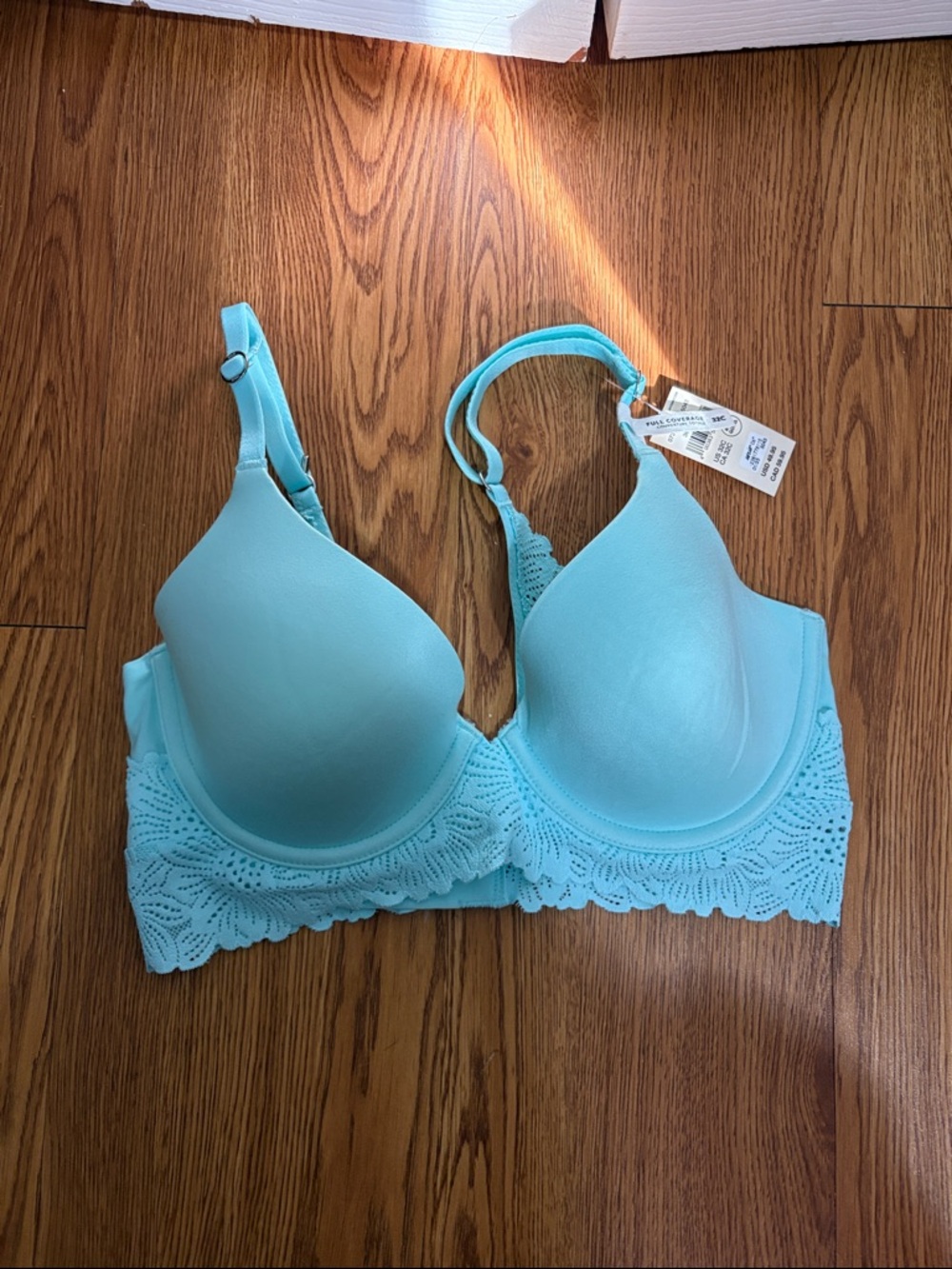 NWT Aerie Aqua Lace-Trim T-Shirt Bra